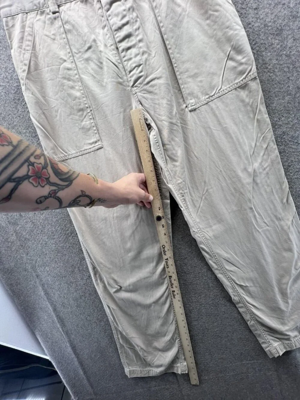 Polo Ralph Lauren Sport Pants Men 36x32 Beige Canvas Relaxed Workwear Khakis